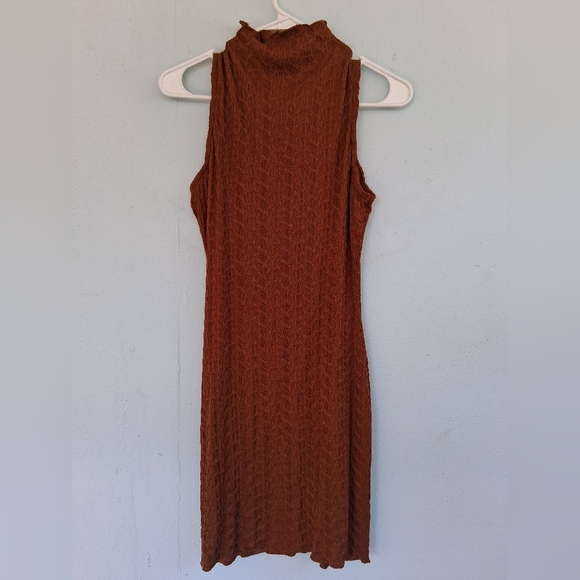 Cider Dresses & Skirts - Cider Textured Rust Mini Dress